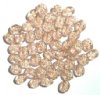 60 8x6mm Flat Oval Rosary - Rose with Gold Dove